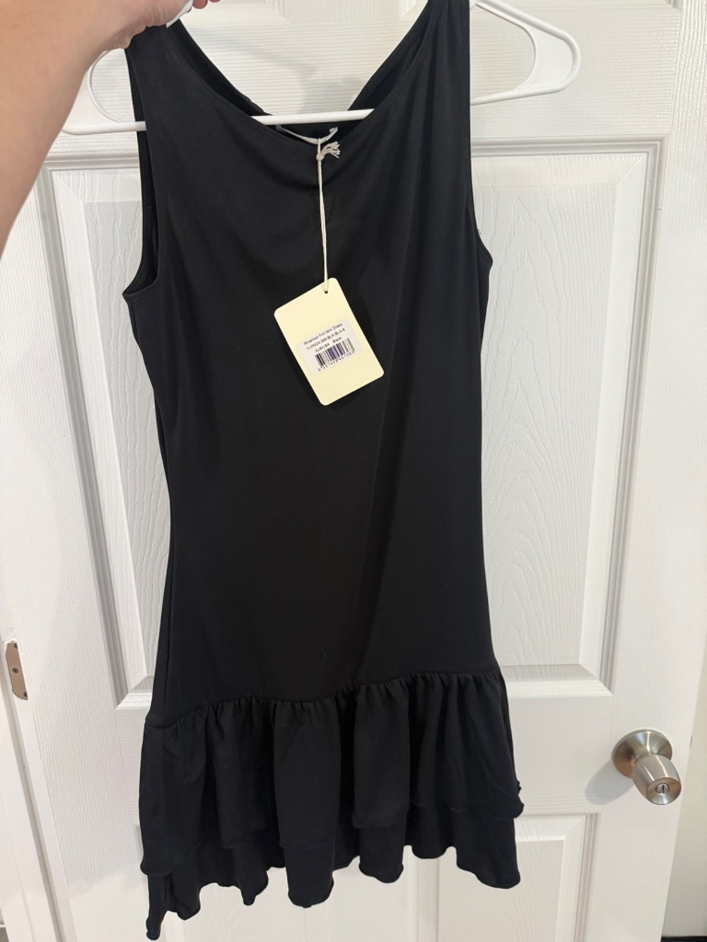 Peppermayo Black Ruffled Hem Sleeveless Dress